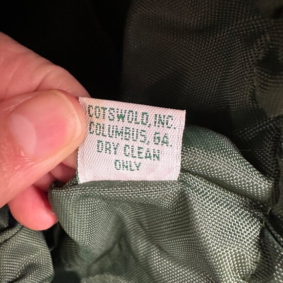 Vintage Tapestry Golf Bucket Bag Handbag Set Green Lady Golfer 1990s Dee Dee - Picture 8 of 16